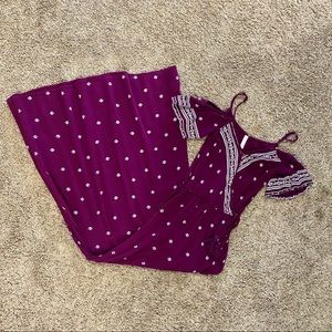 Xhilaration burgundy maxi dress XS